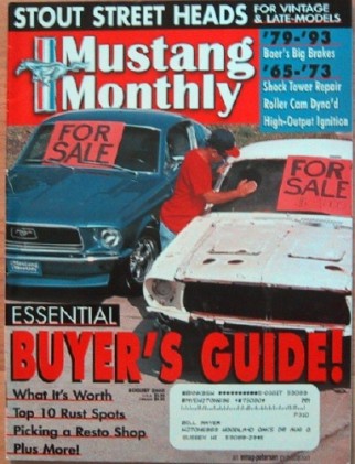 MUSTANG MONTHLY 2000 AUG - TIPS ON BUYING A VINTAGE